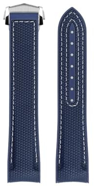 1 st herr gummiarmband for 21 mm sportigt vattentätt armband(Blue-WH SR)