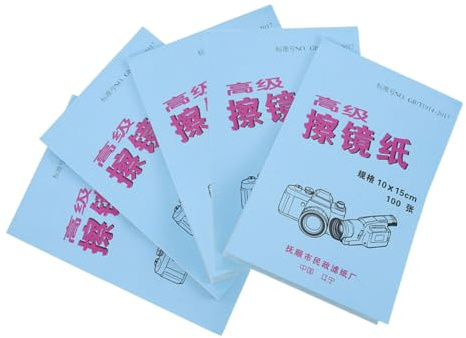 Mobestech Lens Cleaning Wipes for Phones and Optical Devices 5 Books Residue-Free Cleaning Paper Safe for Types of Lenses for Maintenance