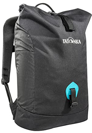 Tatonka 25l Daypack Grip Rolltop Pack S - Rucksack mit Rollverschluss und 15 Laptopfach - Tagesrucksack - 25 Liter (lime), 50 x 28 x 13 cm, Schwarz