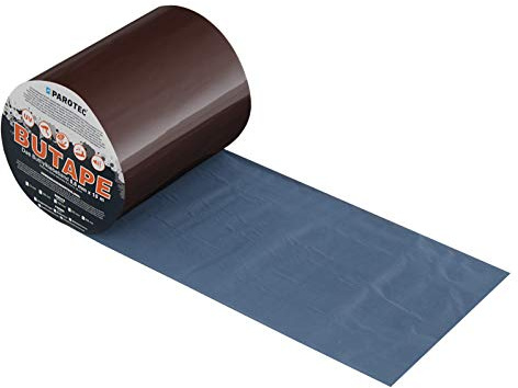 Parotec BuTape Aluminium Butylband für Dachreparatur 100 mm x 10 lfm Braun | Alu-Dichtband – Wasserdicht, UV- & Witterungsbeständig, starke Haftung auf vielen Untergründen – 7 Farben
