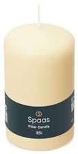 Spaas 12 Unscented Pillar Candles 60/100 mm, ± 25 Hours, Ivory