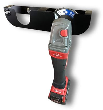 MegaMaxx 4 Inch Angle Grinder Storage Bracket Holder Storing Upto 2- Black Wall Mounted Hook Clip Tool Store with Grinder Disc Bracket DIY for Workshop, Warehouse