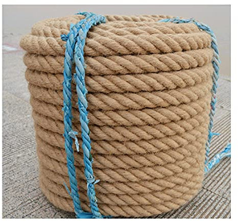 Cuerda náutica Cuerda de sisal natural de 14 mm de diámetro para cuerda de cáñamo para reparar, recuperar o hacer bricolaje Cuerda de yute fuerte Cuerda de yute para jardín Cuerda para terraza de jard