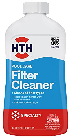 HTH 67071 Swimming Pool Care Filter Cleaner - Removes Dirt, Oil, and Grease Buildup for Crystal Clear Water