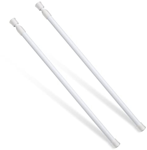 2Pcs Window Bars Security, Adjustable Sliding Door Guard Window Lock Bar Fixed Window Stopper Guard Door Security Devices Window Guards for Children Enhanced Child Safety (White)