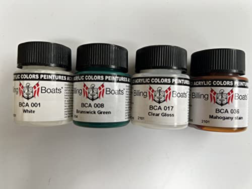 Generico PACK ACRYLIC COLORS FOR PAINTING BOAT BILLINGBOATS BB910 TORBORG