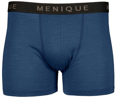 menique Biancheria intima da uomo in lana merino, boxer da uomo, boxer da uomo, morbidi e traspiranti, inodori, biancheria intima da uomo, denim, XL