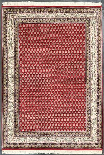 Rug Studios Teppich NARGIS Mir | Farbe: Rot; Größe: 123 x 183 cm | strapazierfähig und leicht zu reinigen | Wohnzimmer | Schlafzimmer