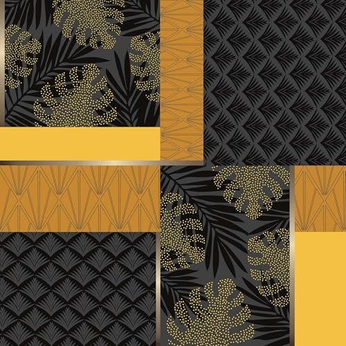 douceur d'intérieur Vaxduk (RLX 1,40 m x 20 m) ingefära gul, PVC tryckt