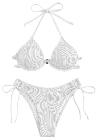 WILLBEST Herren Bademantel mädchen Badeshorts meerjungfrauenflosse Bikinioberteile für Damen Push up Strapsen Badeanzug große Oberweite Kimono Badeanzug Damen weiß Frauen mädchen 164 ba