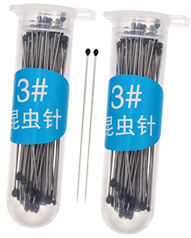 Anneome Lot De 200 Aiguilles à Spécimens En Acier Inoxydable 3 Flacons De Rangement, Kit D'épingle D'entomologie Multifonction Pour Collectionneurs Et Préparation D'insectes