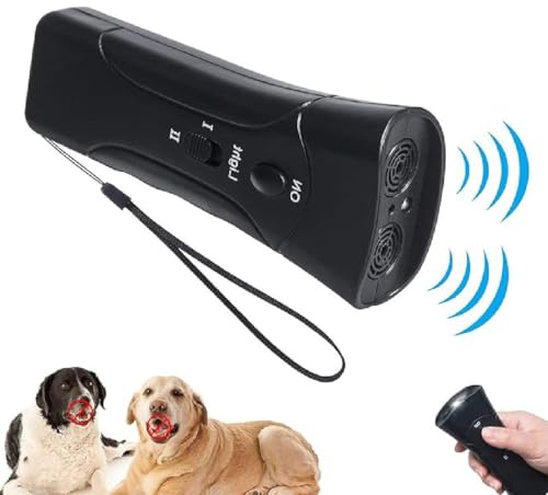 GUSHE Ultraschall-Antibell-Hundegerät, Ultraschall Anti Bellen Hund Gerät, Handheld-Ultraschall-Hundekontrollgeräte, wiederaufladbares Hundebellen Abschreckungsgerät für Drinnen und Drauße