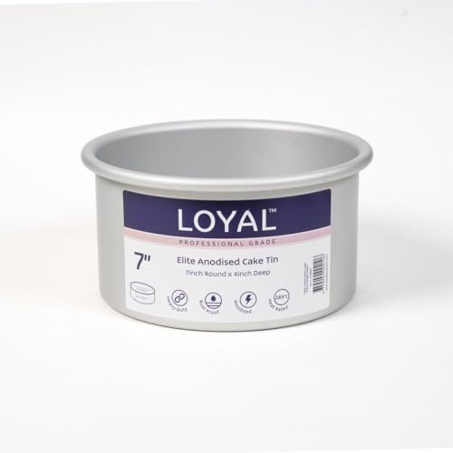 LOYAL Elite Extra Deep Round Cake Pan Moule à gâteau, Ø 18 cm | Moule rond extra haut, Pour gâteaux à étages, Pièces montées et layer cakes, Répartition uniforme de la chaleur