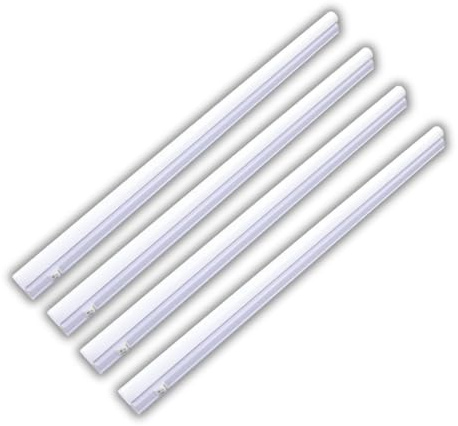 LUXULA 4 Stück LED Unterbauleuchte 60cm, 8W 720lm, 4500K, 575x22x36mm | mit Schalter, 4500K Neutralweiß, verknüpfbar, Unterschrankleuchte, Lichtleiste 230V für Küche und Werkstatt