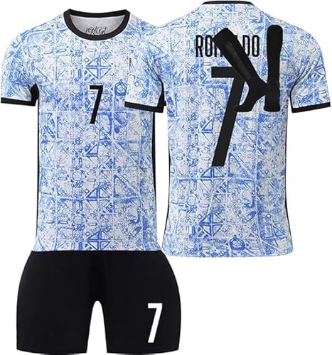 Camiseta Futbol Niño y Adulto, 2024 2025 Equipacion Futbol Niño Chandal Conjunto de 3 Piezas camisetas de futbol Hombre Entrenamiento Futbol, Pantalones y Calcetines
