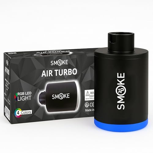 SMOKE 2U Shisha Air Turbo Starter, Elektrisches Anzieher Setup Booster, Wasserpfeifen Hookah Pumpe Kohle Anzündhilfe Luftgebläse Anblashilfe Anmachhilfe, Schneller Shisha Start in 3-6 min