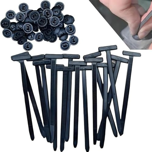 Hebilla universal de nailon para bridas de cables, resistente y autoblocante para reparaciones diarias, fijación rápida, reparación de coches (100 juegos)