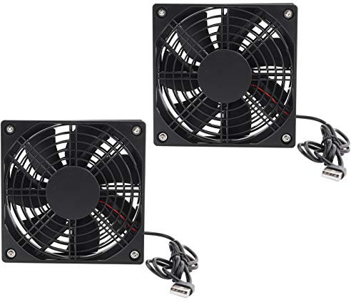 CHEOTIME 2 Pack Computer Case Fan,120x120x35mm 5V Brushless Mini Cooling Fan Brushless Small Exhaust Fan for Cooling DIY PC Computer Case 3D Printer CPU Coolers Radiators