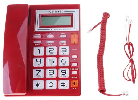Téléphone à gros bouton pour personnes âgées - Affichage d'appels téléphoniques - Téléphone filaire pour la maison, le bureau, l'hôtel, le magasin professionnel