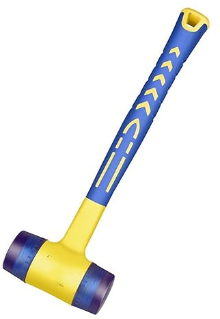 MENGKK Hammers 1 Double Headed Installation Hammer, 25mm to 45mm Rubber Hammer with Rubber Handle, Detachable Insulated Installation Hammer