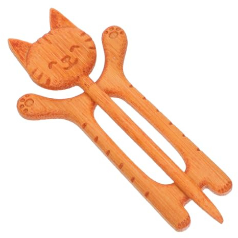 CONGARTENO Broche Chat Mignon Bois Pince à Pull et Châle pour Femmes et Filles Bijou de Mode Décoratif