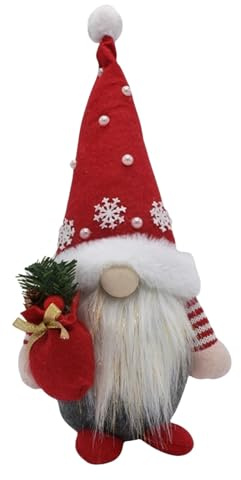 Weihnachtswichtel Wichtel Figuren Groß, Weihnachtsdeko Wichtel Weihnachtens Deko, Weihnachtswichtel Groß Stehend Weihnachten Innen für Home, Küche, Tisch Dekoration für Kinder Weihnachten,Rot