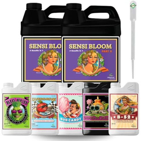 Weedness Advanced Nutrients Einsteiger Set Bloom Dünger - Grow Anbau Indoor Outdoor Garten Pflanzen Blumen Mineralisch Flüssig