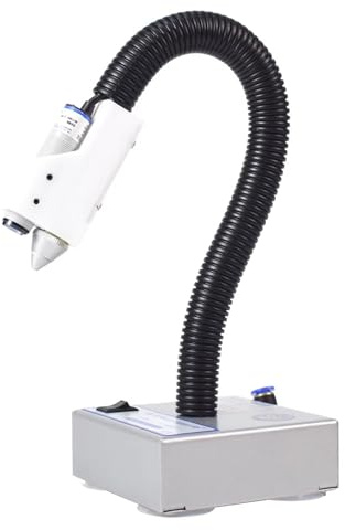 Serpente ad aria ionizzante, pistola ad aria antistatica, con testa a getto a induzione fotoelettrica, volume d'aria regolabile, connettore per tubo dell'aria da 8 mm, uso con compressore d'aria