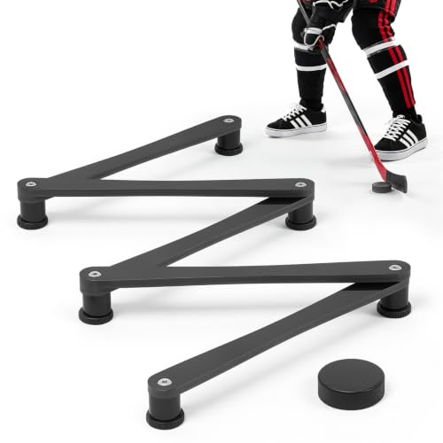 VEVOR Vikbar justerbar 5-sektionshockey träningsutrustning, puckel kontroll träningsutrustning skridskoåkning, bärbar lättviktig hockey lacrosse träning