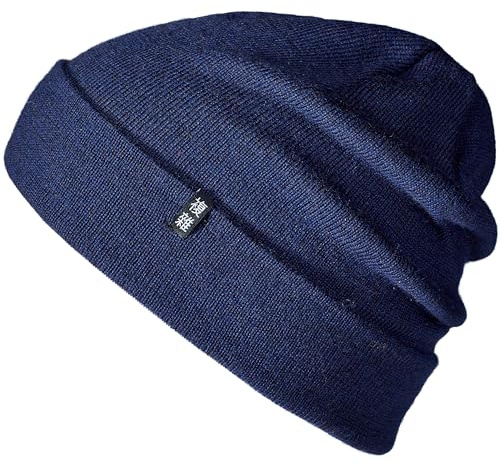 Enter the Complex® Berretto in 100% Lana Merino, Uomo et Donna, Cappello Invernale, Caldo Berretto in Maglia fine, Marina