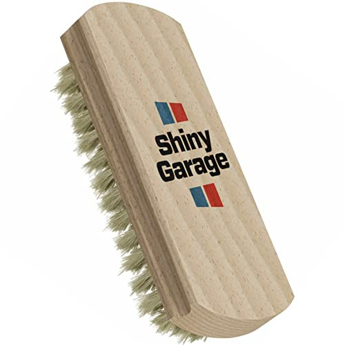 Shiny Garage Leather Brush Car – Ergonomische Bürste für die Lederpflege – weiche Bürste für Leder – Pflege und Zubehör für die Automobilpflege für eine hochwertige Reinigung und Schutz