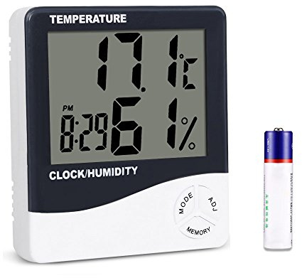 Mengshen Termometro Igrometro Digitale, Misuratore di Umidità Temperatura | Interna per Casa Ufficio Serra Cantina Auto Babyroom TH02
