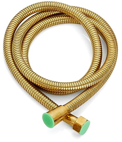 gotonovo Shower Hose 59 Inches for Bathroom Extra Long SUS304 Stainless Steel Handheld Shower Head Hose with Brass Insert and Nut Flexible Polished Gold