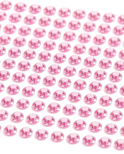 MOVOJA Pink Glitzersteine Selbstklebend - 147 Stk 10 mm