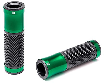 Motorrad Griffe Grün Aluminium & Gummi für Alle 22mm 7/8  Lenker