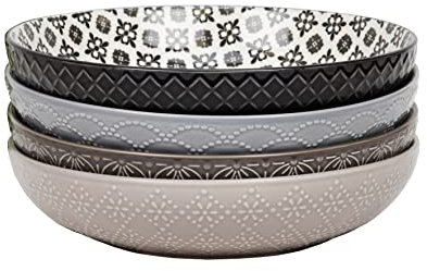 Widdop Home Living Set of 4 Pasta Bowls