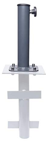 Mendler Ständer auf Bodenhülse HWC-A96 Metall Ø 38-48mm | Schirmständer, für Bodenanker/-Platte/-Montage, Sonnen-/Ampelschirm