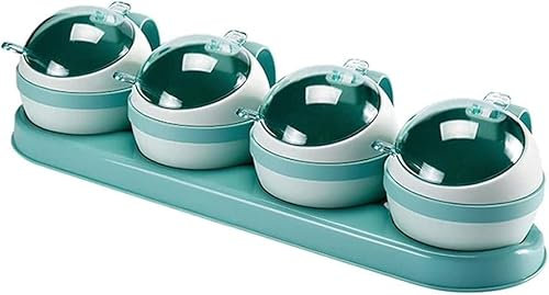 Lata de condimentos Caja de condimentos de cocina Contenedor de condimentos con tapa Caja de condimentos Frasco de condimentos para el hogar Adecuado para el hogar Restaurante Cocina Frasco de espec