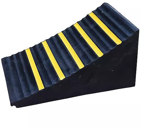 Robuster Gummi Reifen Unterlegkeil, Vollgummi Reifenschoner, Rutschfeste Sicherheitsbremse Stopper, mit Griffen, für Wohnwagen, Transporter, Feuerwehrautos, Nutzfahrzeuge, Wohnmobile ( Size : 24x15x18