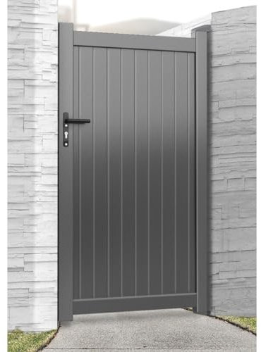 Aluminium Pedestrian Gate Grey 750mm Wide x 1800mm High HAG01