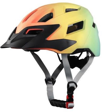 FUNWICT Kinder Fahrradhelm für Mädchen Jungen, Verstellbarer Kinderhelm Radhelm Skaterhelm Sporthelm für Skateboarden Radfahren Inlineskaten, 52-56 cm (MixYellow, S (52-56 cm))