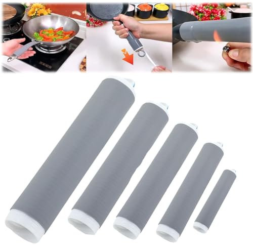 Pot Handle Heat Insulation Silicon Cover, Silicone Pan Handle Sleeve,Silicone Hot Handle Holder, Silicone Hot Skillet Handle Holder and Pot Holders Cover Sleeve Pot Anti-Scald Handle for Pans Oven