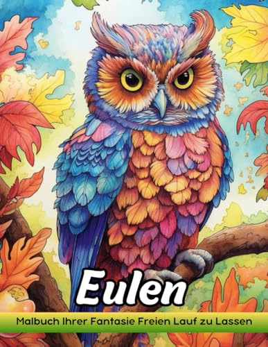 Eulen: Malbuch Für Erwachsene Mit Eule Zum Stressabbau Und Zur Entspannung