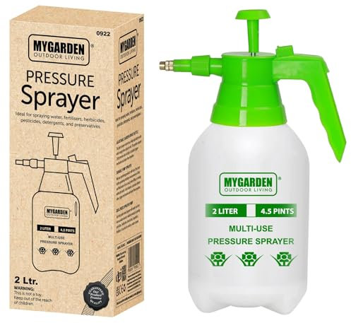 Almineez 2 Litre Pump Action Pressure Sprayer – Adjustable Sprayer Heavy Duty | High-Pressure Pump Spray for Weed Killer Pesticides Fungicides Cleaning | Water Sprayer Bottle 4.5 Pints