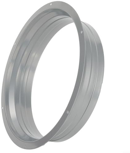 Lüftungskanalverbinder Flansch Metall gerade Rohr Flansch Verbinder Lüftungsrohrverbinder Luftkanalverbinder für Heizung Kühlung Belüftung (250 mm)