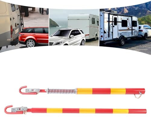 RUETERY Abschleppstange Sicherheits Abschleppstange Auto mit Federdämpfung Stahl Sicherheits-Abschleppstange PKW KFZ Abschleppsystem Gedämpft Schleppstange bis 5T 175cm