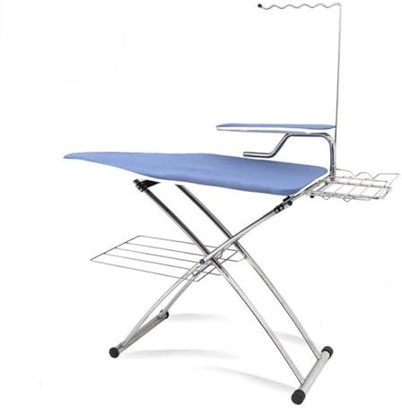EOLO Planche à Repasser AT06 V3 Robuste avec Repose-Fer Table Pliante Gain de Place Hauteur Réglable Métal Antirouille Stabilité Maximale Plateau Professionnel Housse Rembourrée Garantie 5 Ans
