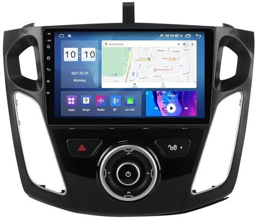 ZCRKEJI Ricevitori Audio per Auto Android 12 Autoradio Stereo per Ford Focus 2011-2015, Lettore Video multimediale 2-DIN Touch Screen da 9 Pollici Navigazione satellitare GPS con BT FM 4G 5G WiFi S