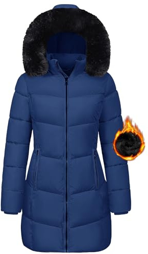 Tuopuda Cappotto Giubbotto Donna Invernale Giacca Cappotti Imbottita Caldo Parka Slim Fit Felpa con Cappuccio in Pelliccia Staccabile Giacche Trapuntato Giaccone Outdoor