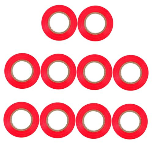 OUNONA 10 Piezas Cinta Aislante De Cinta Eléctrica Para Cables De Aislamiento Para Uso Interiores y Exteriores